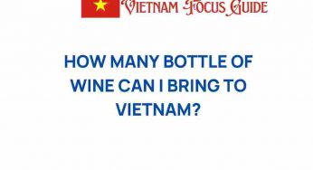 How Many Bottles of Wine Can I Bring to Vietnam? Uncovering the Rules